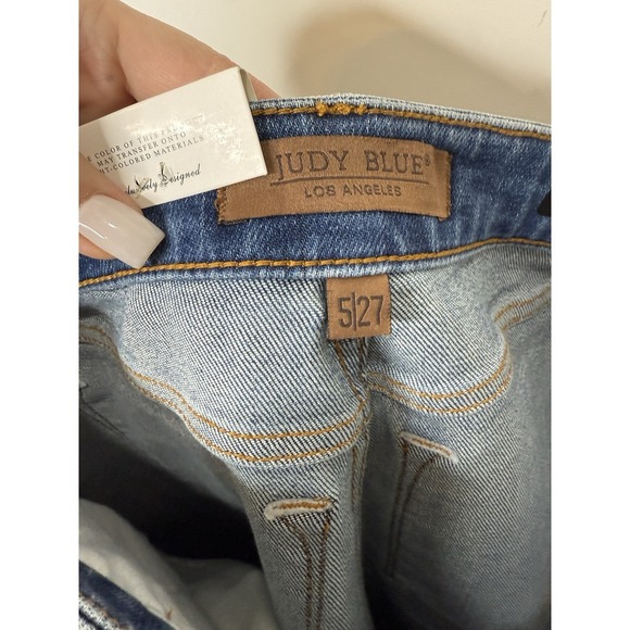 NWT Judy‎ Blue Jeans 5/27 Rigid Magic Boyfriend Fit Stretch Mid Rise Medium Raw - Picture 8 of 11